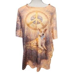 Aloka The Buddhist Peace Dog Tee Size 2X
